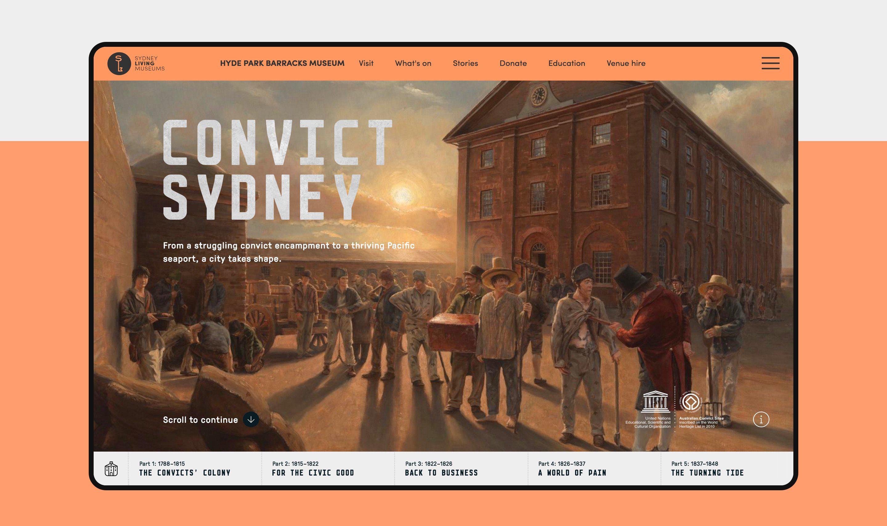 Convict Sydney Homepage
